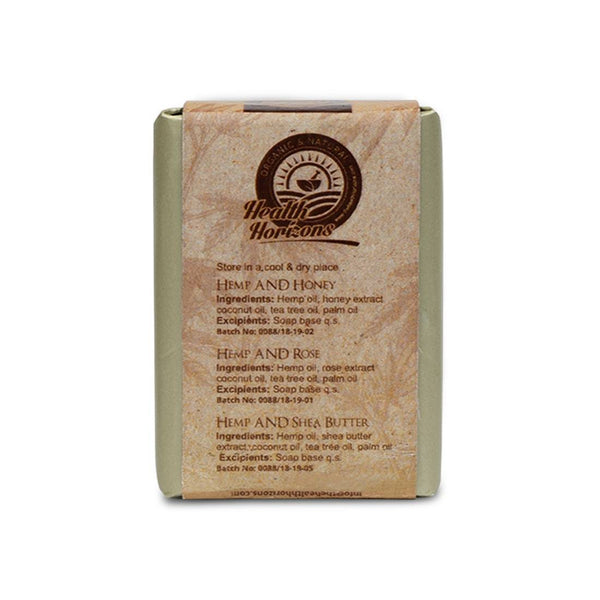 Hemp Natural Handmade Soap Combo, Pack of 3 - Honey, Rose and Shea Butter