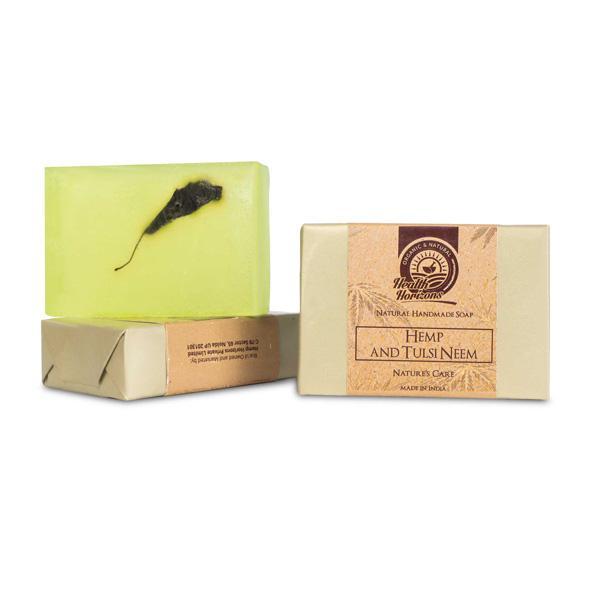 Hemp Natural Handmade Soap With Tulsi and Neem Extracts, 125g