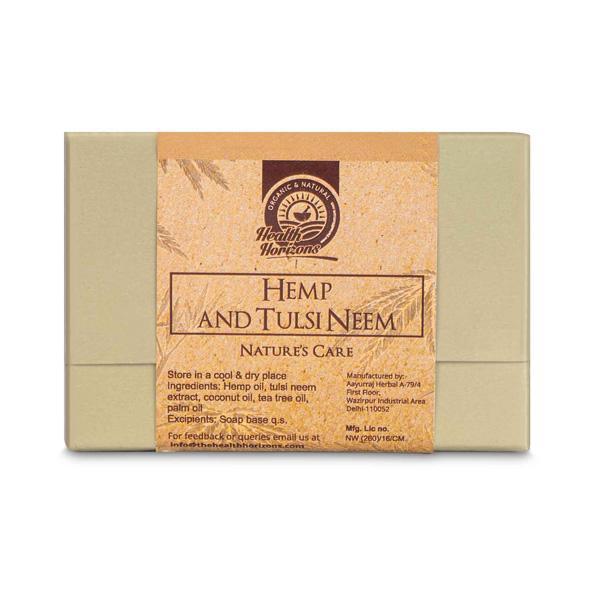 Hemp Natural Handmade Soap With Tulsi and Neem Extracts, 125g