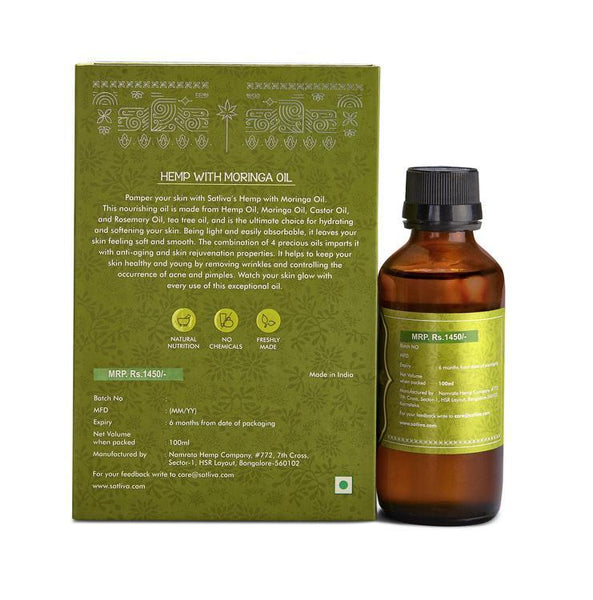 Natural Hemp and Moringa Body and Face Oil