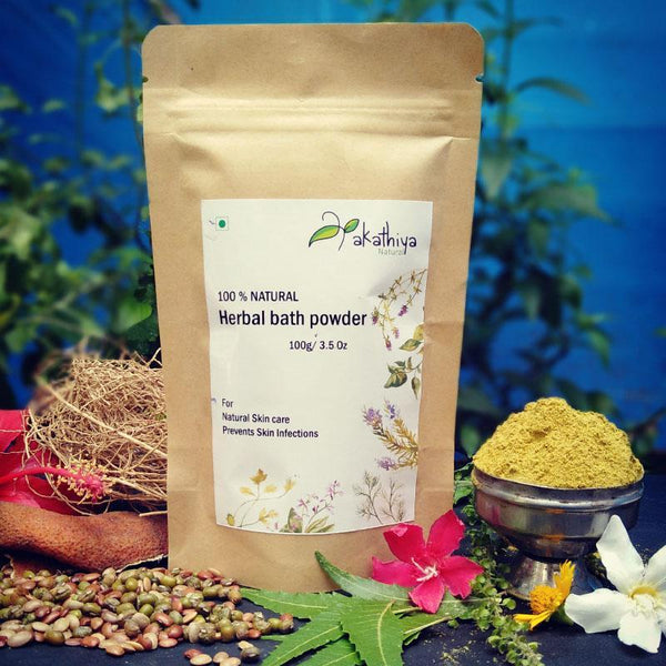 Natural Herbal Bath Powder - Pack of 2, 200g each