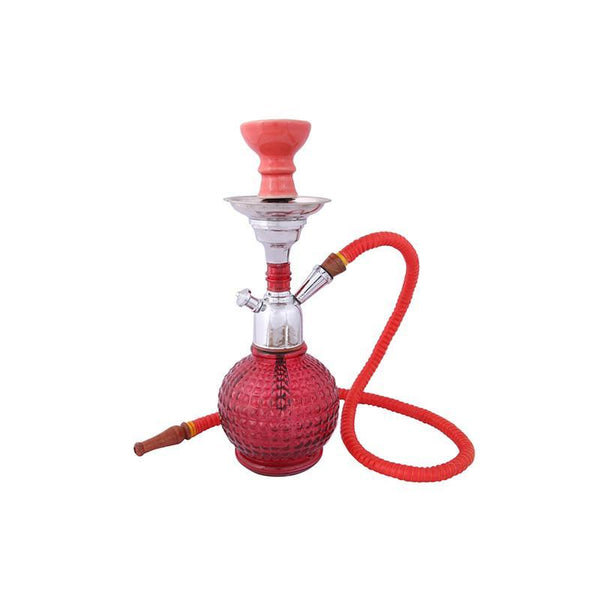 Red Bambino Hookah Pot Created by Traditional Artisans