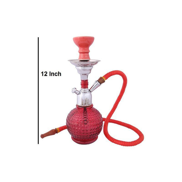 Red Bambino Hookah Pot Created by Traditional Artisans