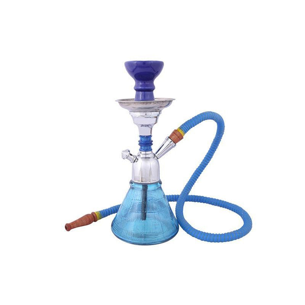 Petite Hookah Pot Crafted by Traditional Artisans - Blue