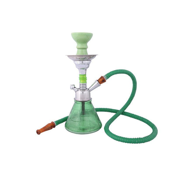 Petite Hookah Pot Created by Traditional Artisans - Green