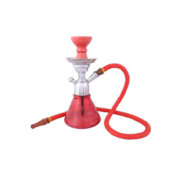 Petite Hookah Pot Created by Traditional Artisans - Red