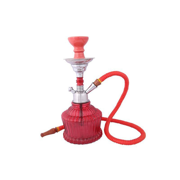 Maharajah Hookah Pot Created by Traditional Artisans - Red