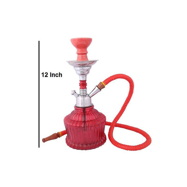 Maharajah Hookah Pot Created by Traditional Artisans - Red