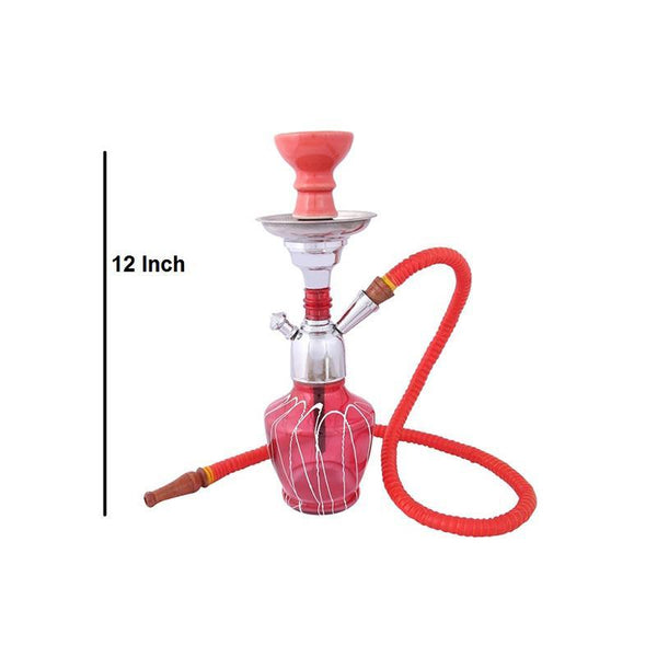 Hookah Pot Created by Traditional Artisans - Thunder Red
