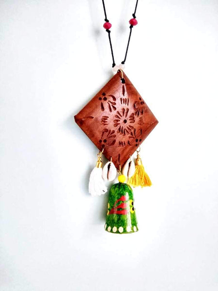 Bell Necklace Hand Painted by Women Artisans