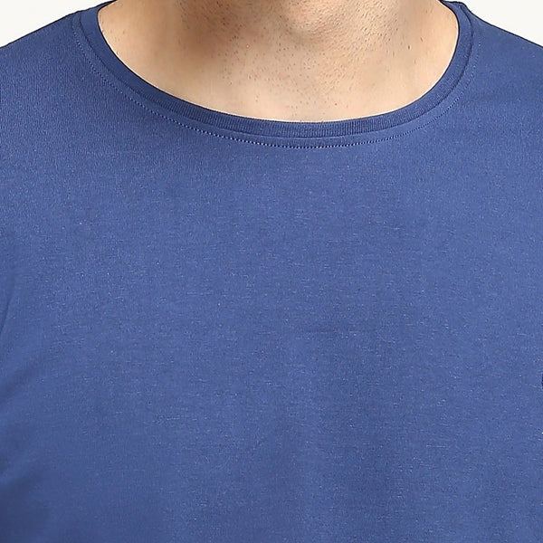 100% Organic Cotton Full Sleeve T-shirt - Blissful Navy