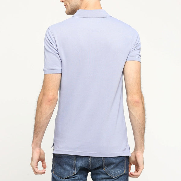 100% Organic Cotton Polo Neck T-shirt - Dalisay Purple