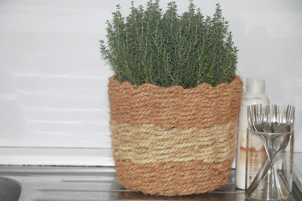Round Petite Coir Planter