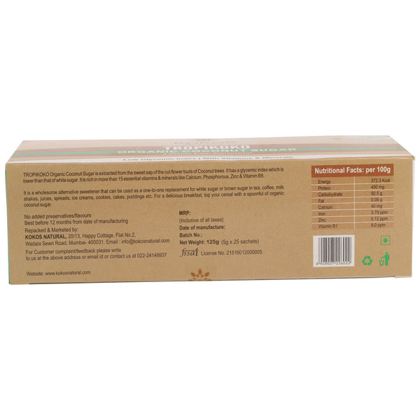 Kokos Natural Organic Coconut Sugar Sachet Box