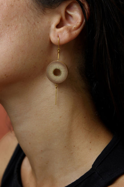 Muskan Handcrafted Gold Earrings (MG-2) in Bamboo and Gold-plated Brass
