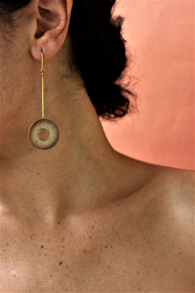 Muskan Handcrafted Gold Earrings (MG-1) in Bamboo and Gold-plated Brass