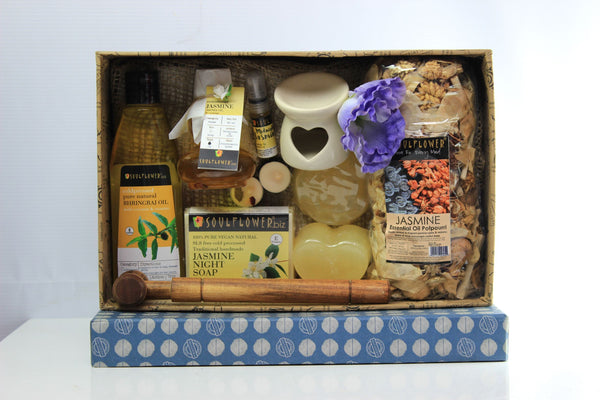 Soulflower Jasmine Festive Hamper Set