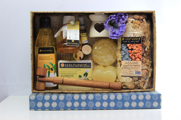 Soulflower Jasmine Festive Hamper Set