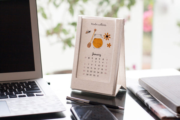 Floral Table Calendar Handmade By Women Artisans