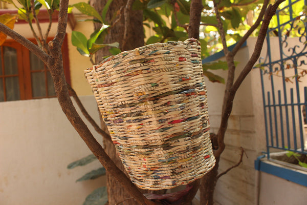 Upcycled Newspaper Dustbin