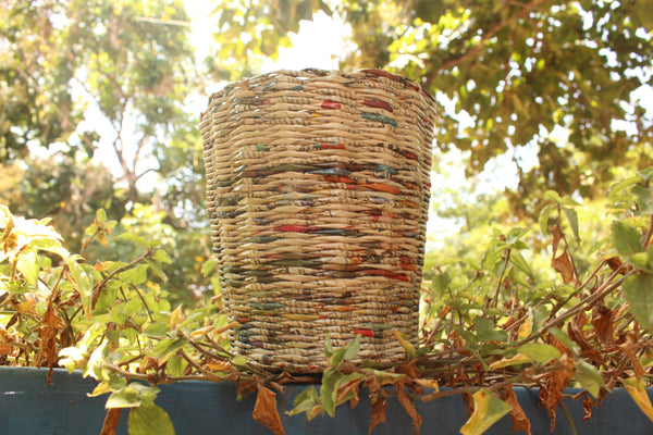 Upcycled Newspaper Dustbin