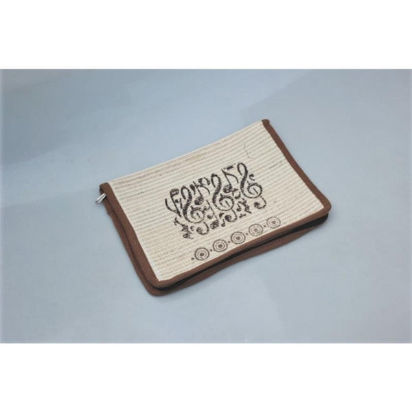 iPad Sleeve Made with Woven Banana and Hibiscus Fibre - Symphony Motif