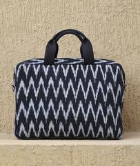 Handwoven Ikat Laptop Bag - Black
