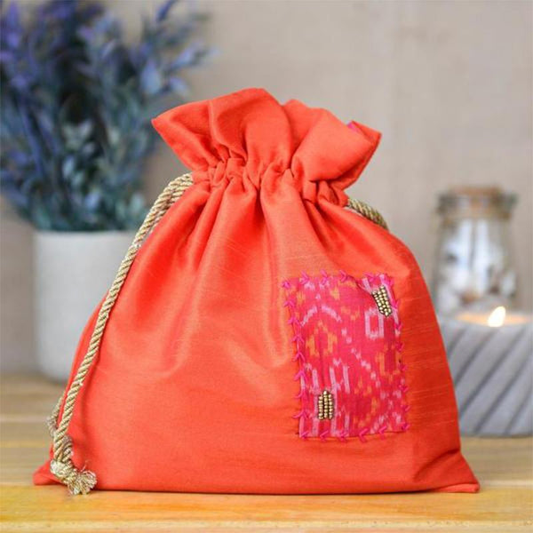 Ikat Print Potli Bag