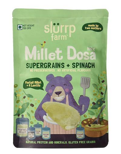 Instant Breakfast Millet Dosa Mix - Supergrains and Spinach (Pack of 3) - 450g
