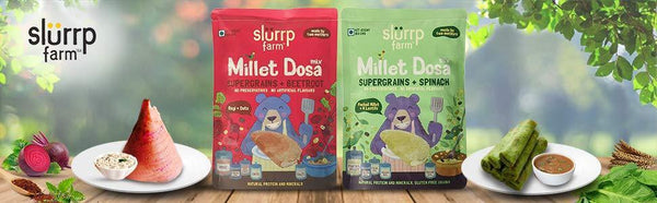 Instant Breakfast Millet Dosa Mix Combo Pack -  Supergrains, Spinach and Beetroot (Pack of 2) - 300g