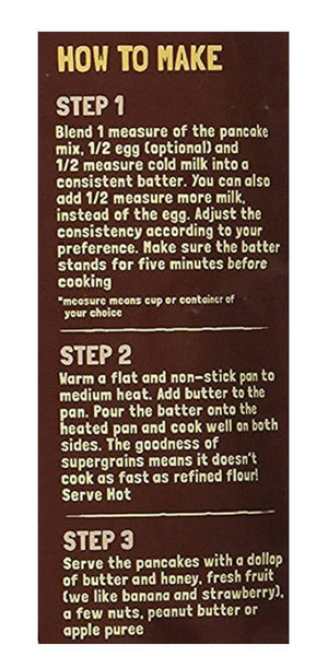 Instant Breakfast Millet Pancake Mix - Chocolate and Supergrains (Pack of 3) - 450g
