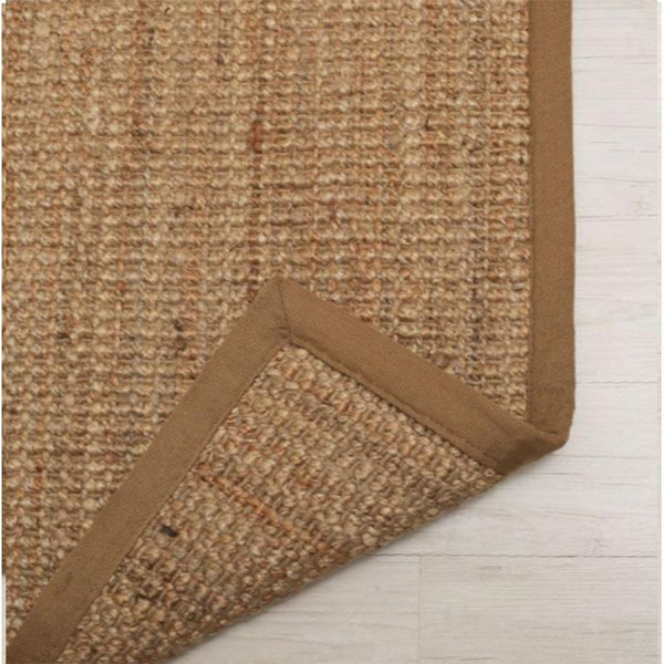 Handspun Natural Jute Boucle Rug with Border (180cm x 270cm)