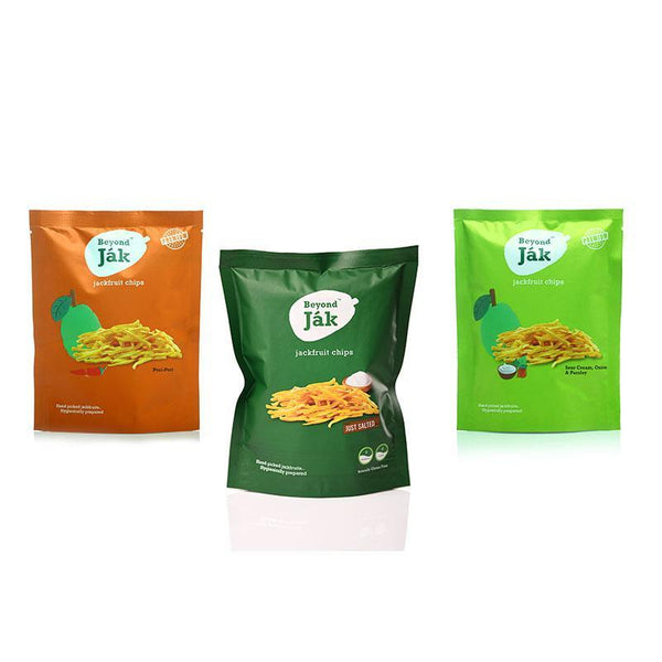 Natural Jackfruit Chips in 3 Flavours  (Pack of 3)