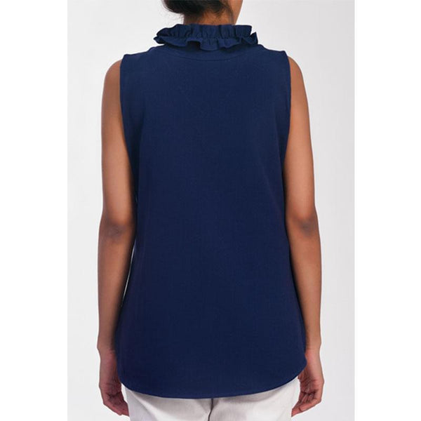 Handwoven Denim Sleeveless Women's Top