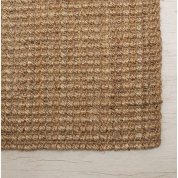 Handspun Natural Jute Boucle Rug without Border JBO6585 (183cm x 77cm)
