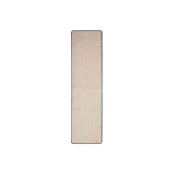 Jute Micro Boucle Natural Table Runner with Silver Border