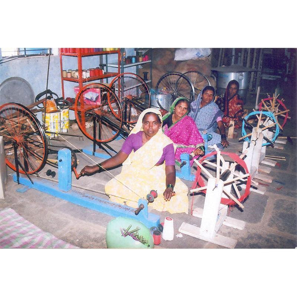 Striped Jute and Cotton Tote Bag Handmade by Rural Women Artisans