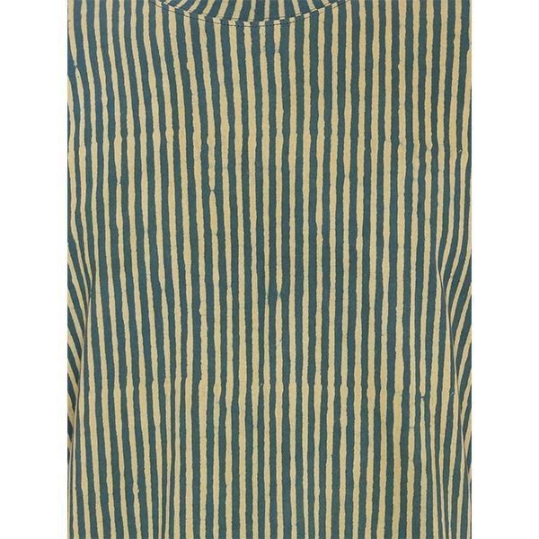 Men's Natural Dyed T-Shirt - Turmeric and Indigo Stripes