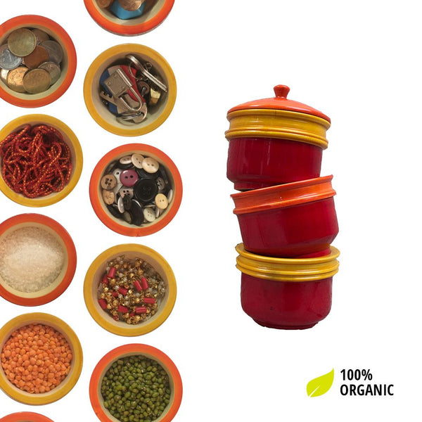 Kambha Karma - Artefact/ storage containers made by Channapatna woodworkers