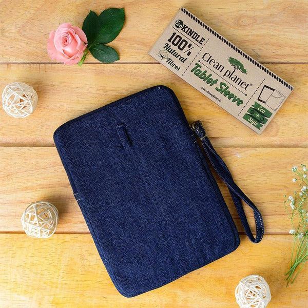Upcycled Denim Pocket Kindle Sleeve