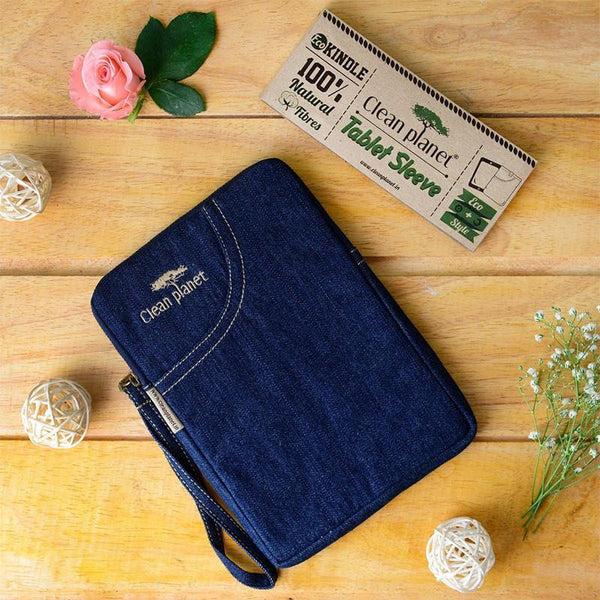 Upcycled Denim Pocket Kindle Sleeve