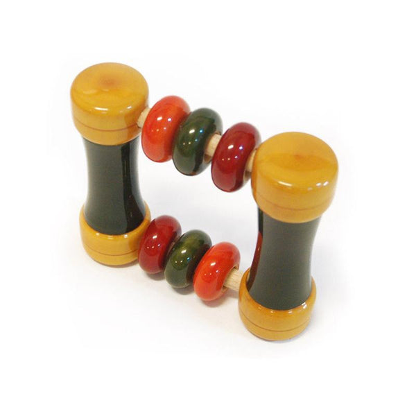 Hand-Crafted Wooden Kit Kit Rattle Toy (Multi-Colour)