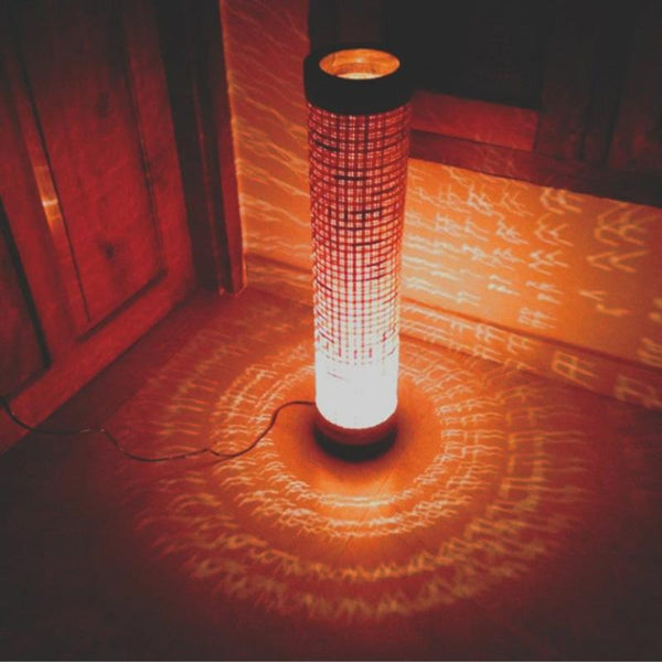 Modern Bamboo Floor Lamp Handcrafted in Assam