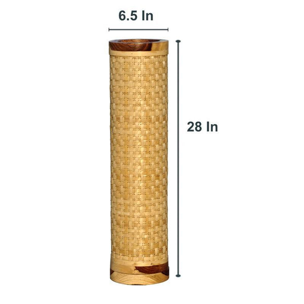 Modern Bamboo Floor Lamp Handcrafted in Assam