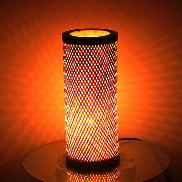 Decorative Bamboo Table Lamp Handcrafted in Assam