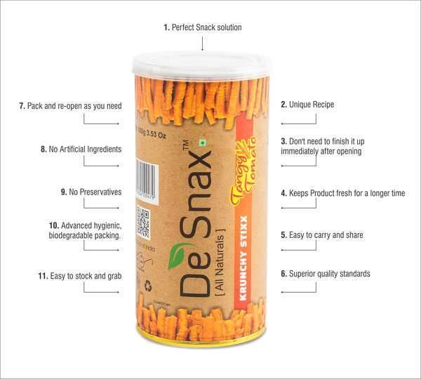 Natural Krunchy Stixx - Tangy Tomato (Pack of 4)