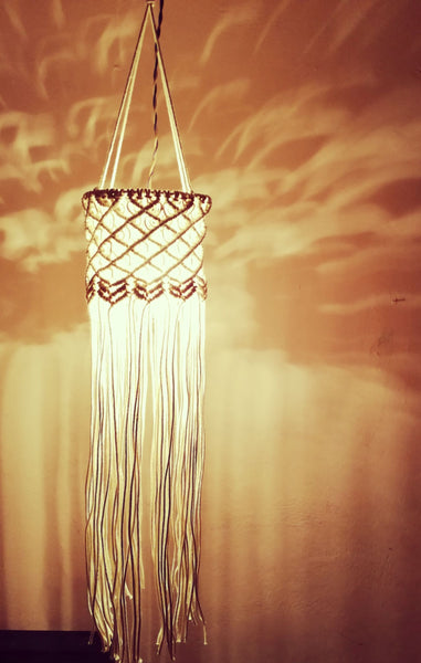Shadow Macrame Lantern and Mobile Wall Hanging Handmade by Women Artisans