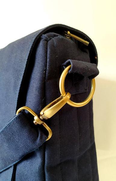 Cotton Canvas Laptop Messenger Bag