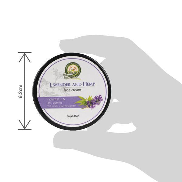 Natural and Vegan Lavender and Hemp Face Cream, 50g