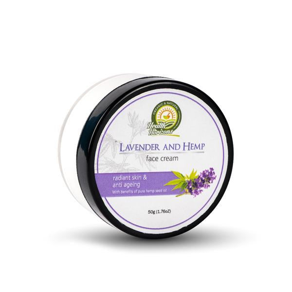 Natural and Vegan Lavender and Hemp Face Cream, 50g